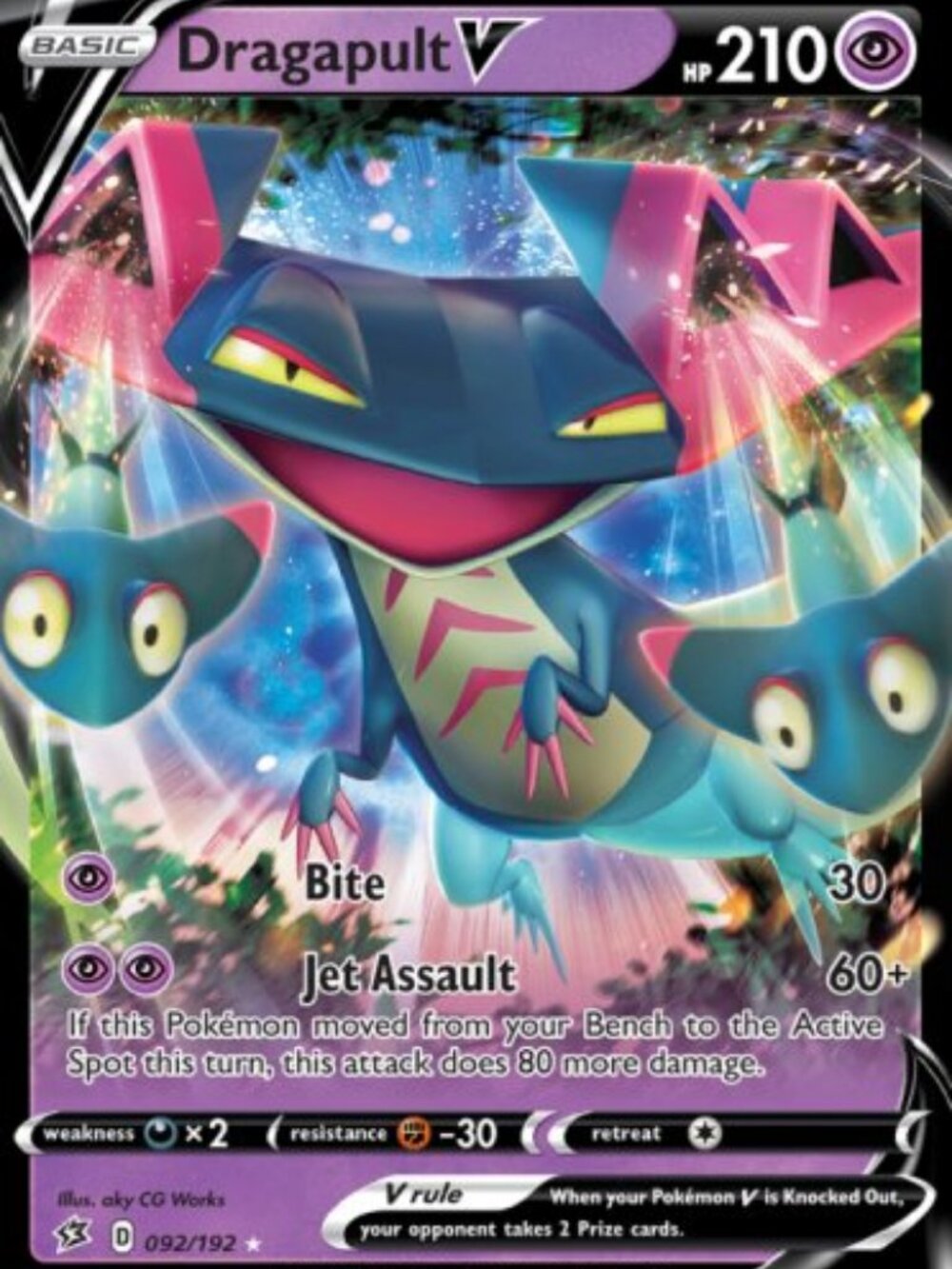 Dragapult V 092/192 Pokemon Card - REBEL CLASH MINT
